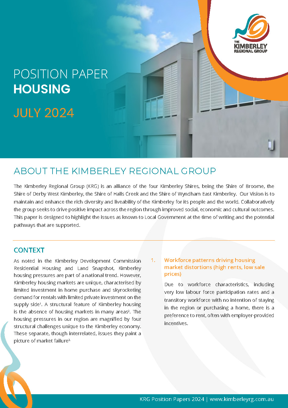 Position Statement - Housing WEB FINAL_Page_1 KRG POSITION PAPER HOUSING 2024 WEB