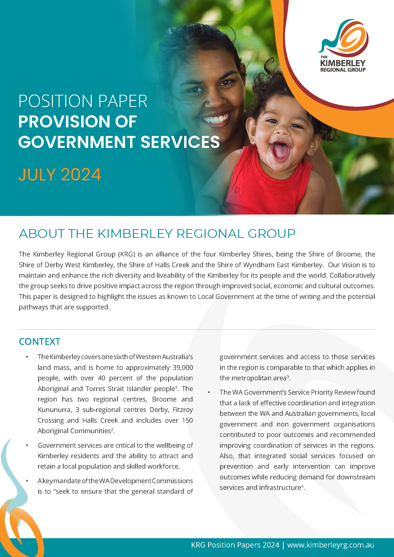 Position Statement - Provision of Government Services WEB FINAL_Page_1 KRG POSITION PAPER PROVISION OF GOVERNMENT SERVICES 2024 WEB