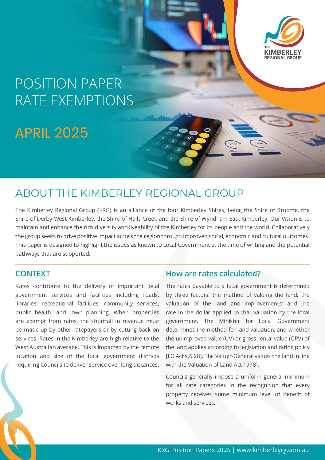 Position Statement - Rate Exemptions KRG Position Paper Rate Exemptions